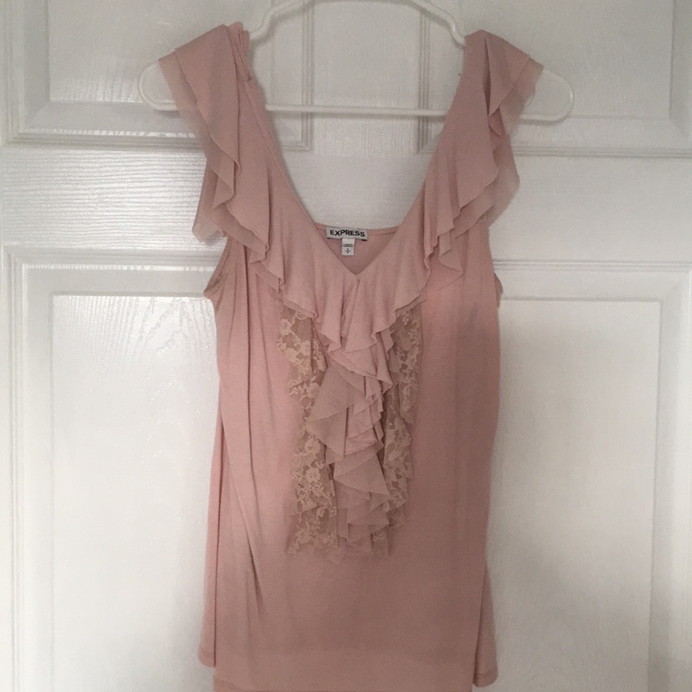 Light Pink Ruffle Tank